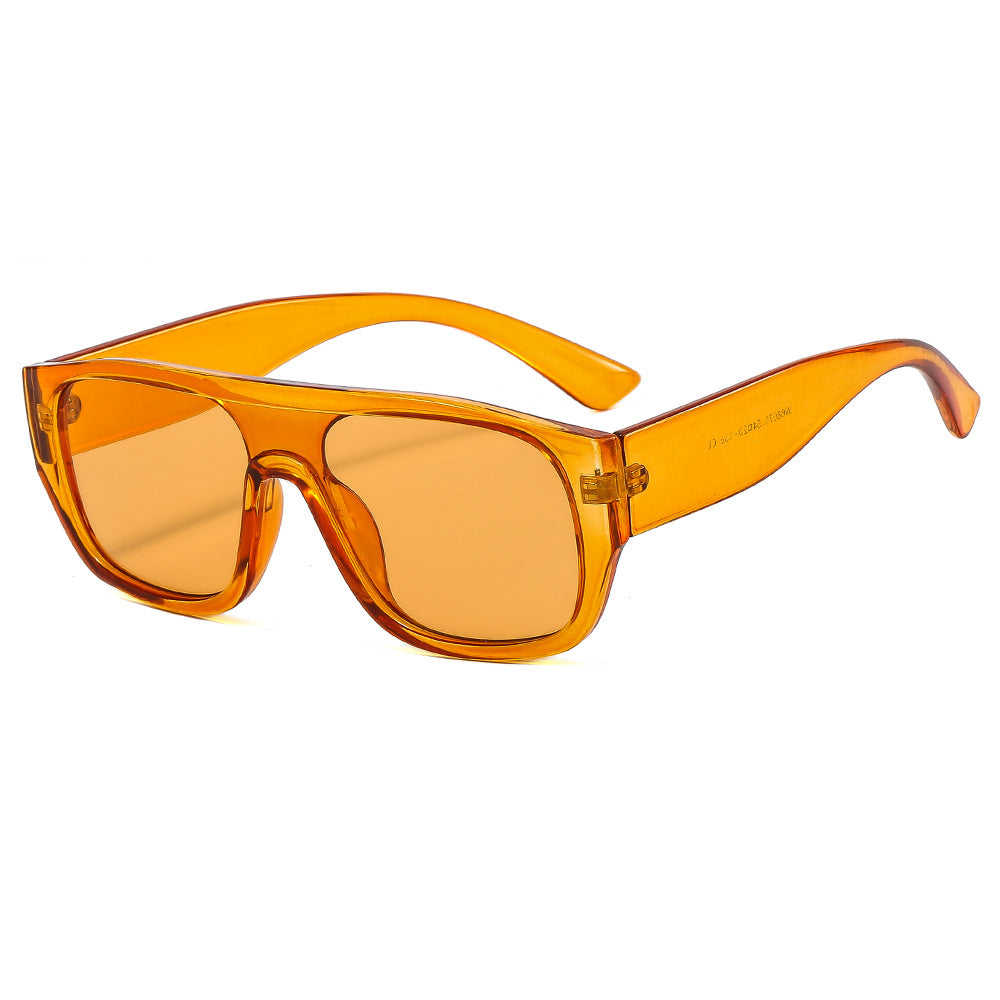 New One Piece Large Frame Square Sunglasses