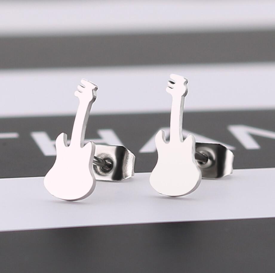 European And American Simple Sweet Violin Ornament Key Ear Studs Cross-border Ornament