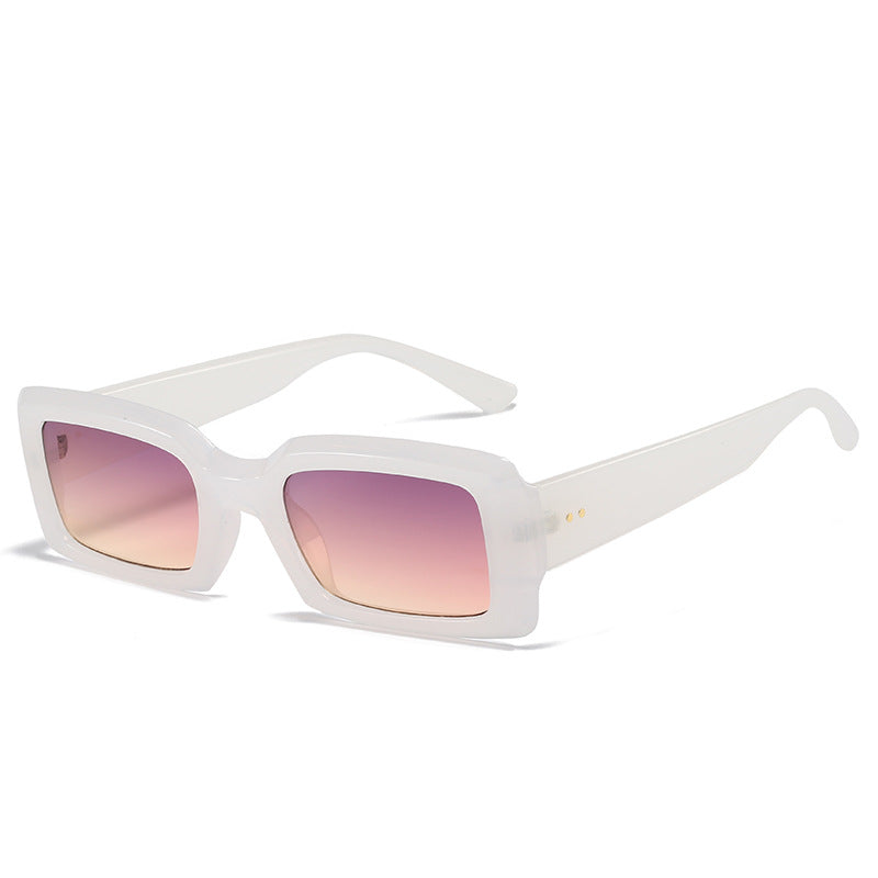 Internet Celebrity Ins Frame Fashion Square Jelly Color Sunglasses Multicolor Glasses
