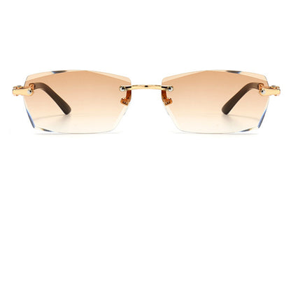 Frameless Trim Sunglasses Personality Jelly Color